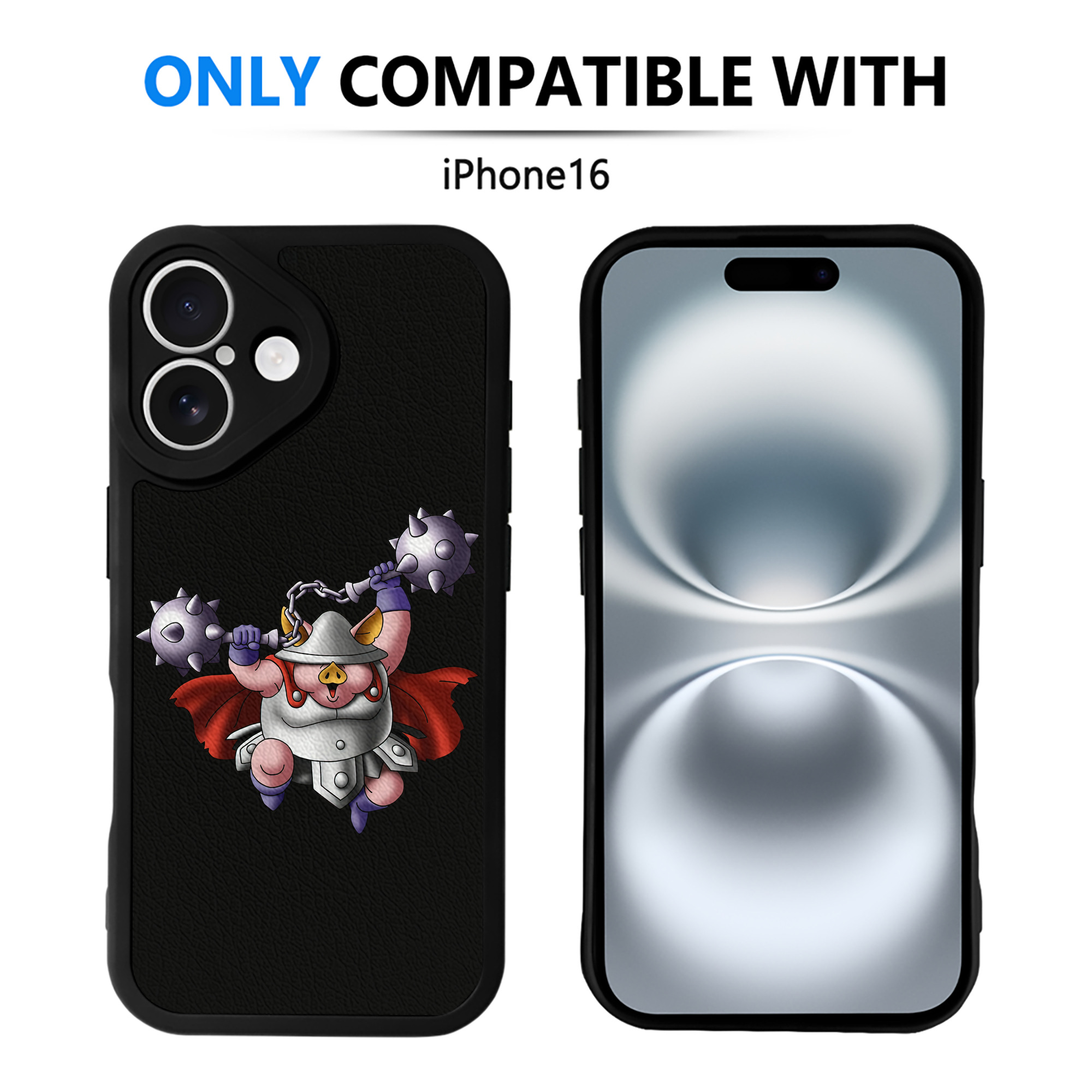 （画像用） ドラゴンクエスト Doragon Kuesuto Dragon Quest 【iPhone 16シリーズ対応】シリコンスマホケース（レザー調） 材質：シリコン